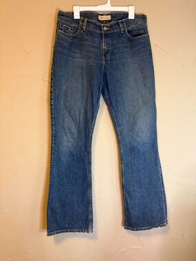 VTG Buckle BKE Mindi Flare Jeans Size 33x 33.5 Blue Boho Western Long Tall Denim